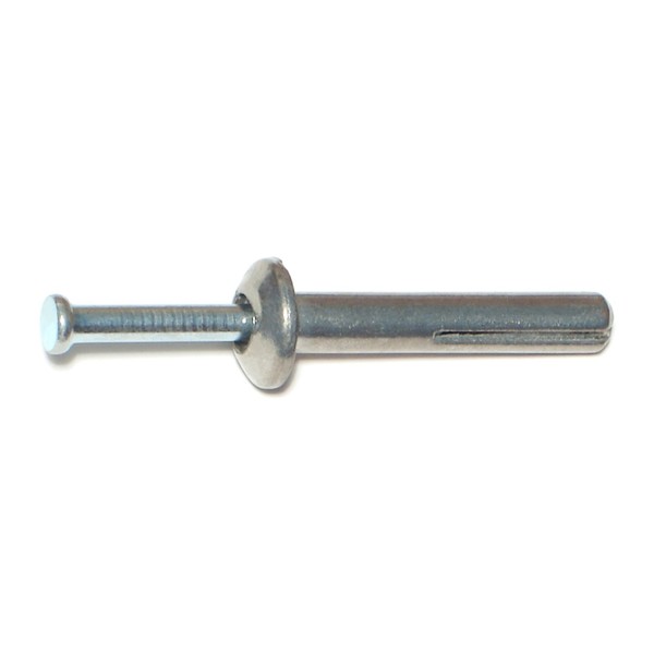 Midwest Fastener Nail Drive Anchor, 1/4" Dia., 1-1/2" L, Steel Zinc Plated, 100 PK 04068